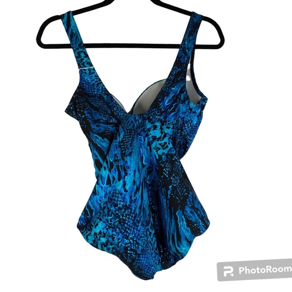 NWOT Miraclesuit One Piece 12 Tummy Control Slimming Resort Vacation - Picture 4 of 9